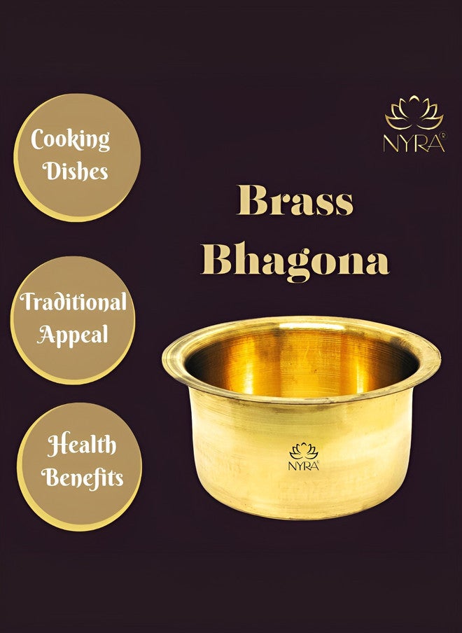 Nyra Kitchenware Bronze-Toned Dishwasher Safe Brass Cooking Pot - 1.6L - Image 4